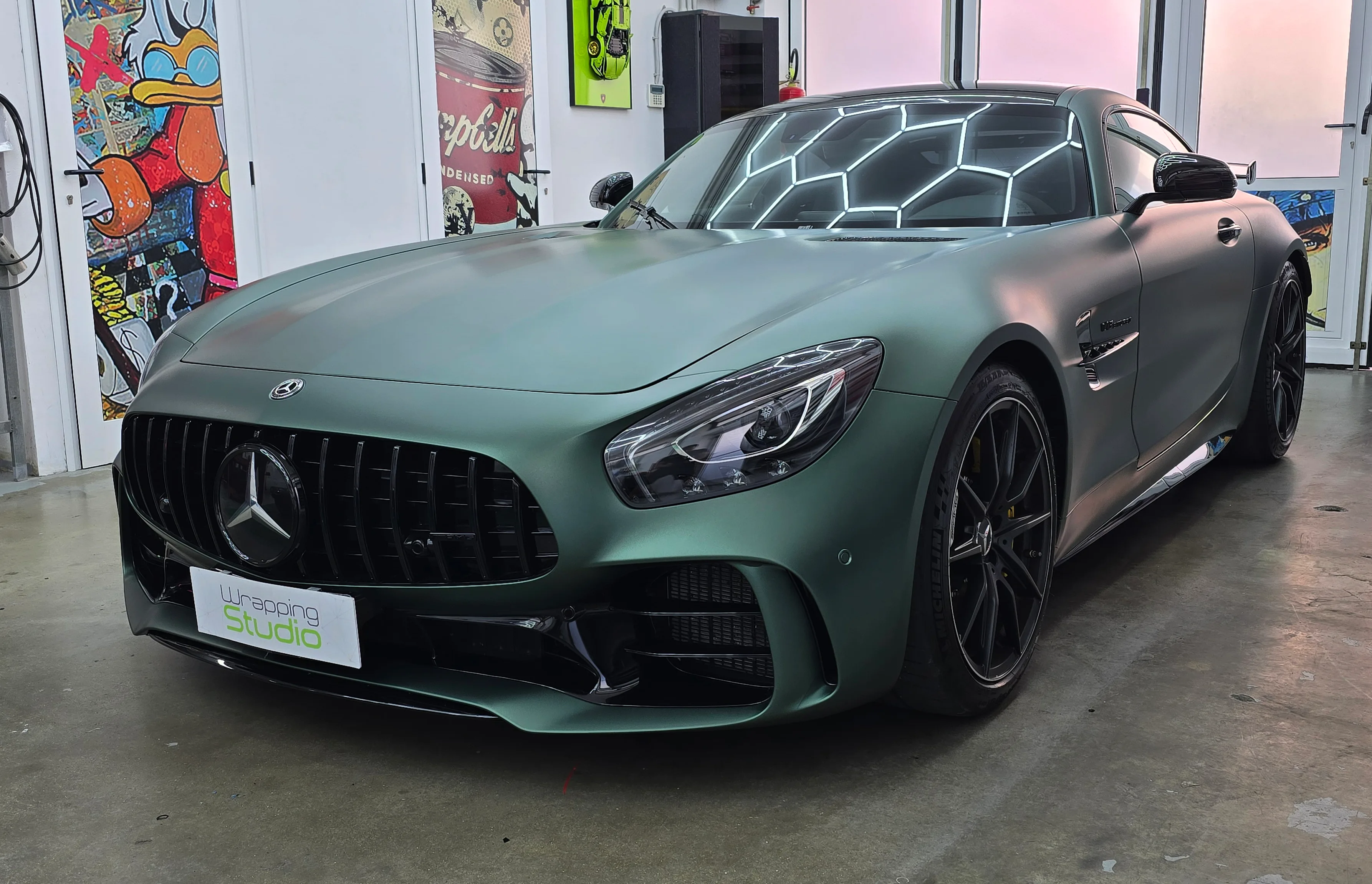 Mercedes GTR | Wrapping Matte Pine Green Metallic